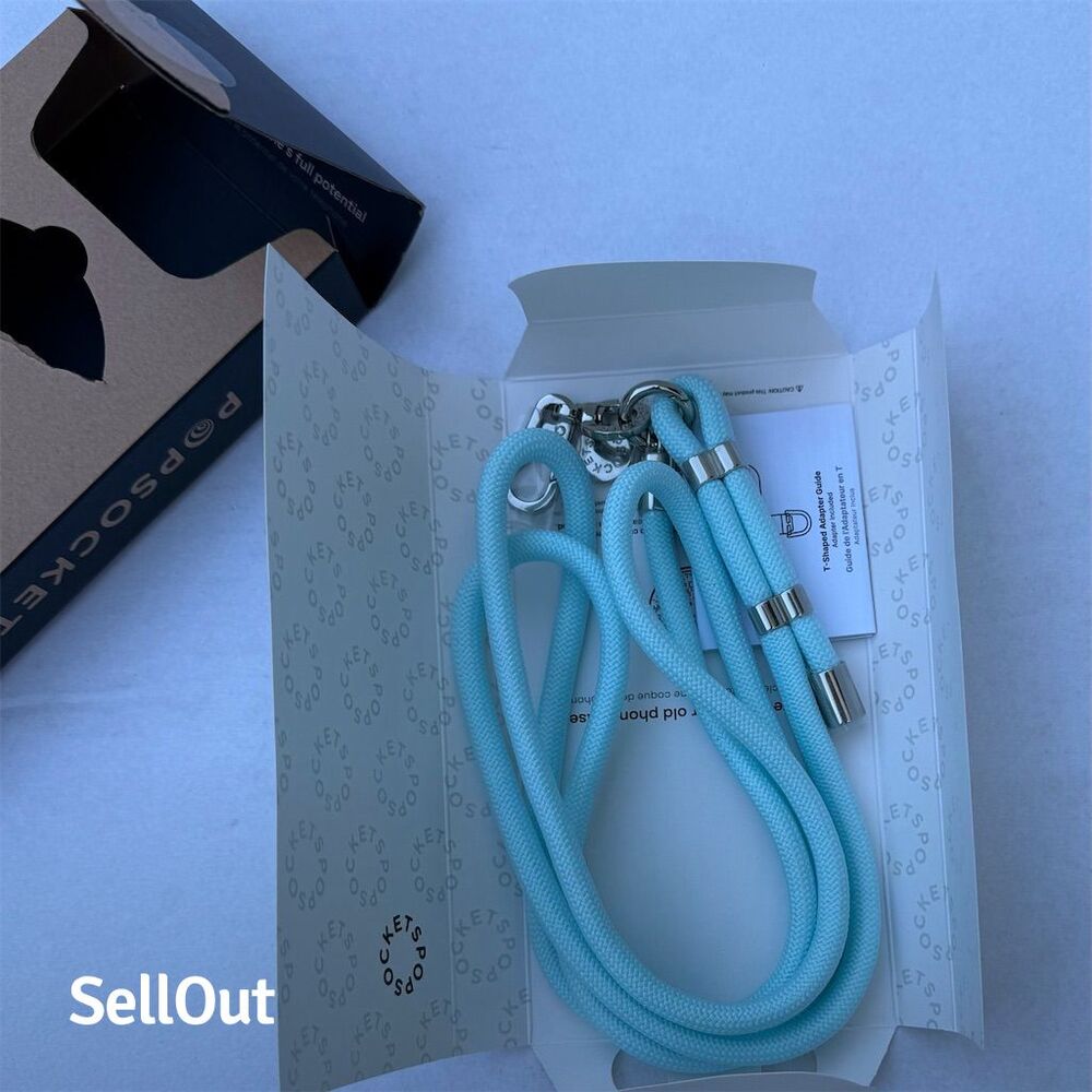 Popsockets Teal Crossbody Phone Strap Adjustable Lightweight Blue